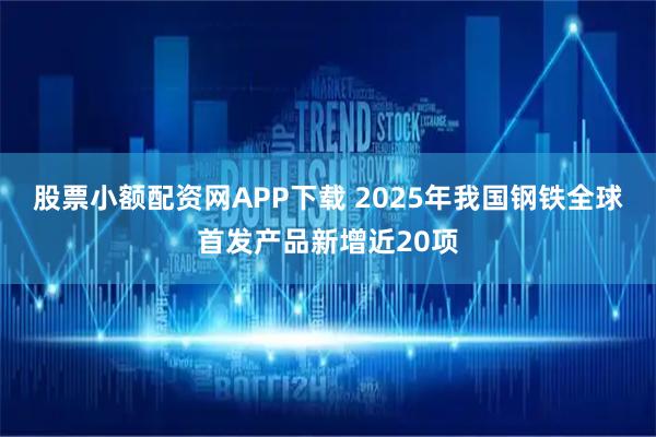 股票小额配资网APP下载 2025年我国钢铁全球首发产品新增近20项